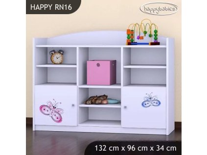 Regál Happy RN16 -  motýlek (Barva bílá)