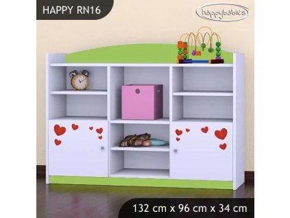 Regál Happy RN16 -  včelka se srdcem (Barva bílá)