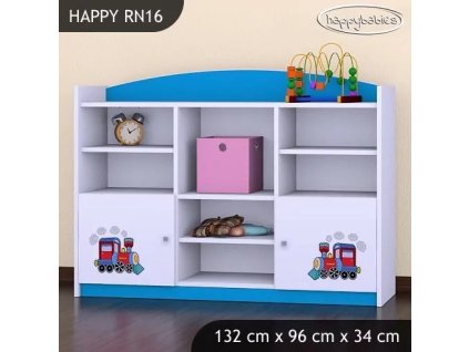 Regál Happy RN16 - super lokomotiva (Barva bílá)