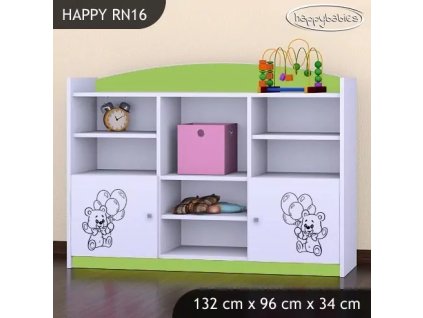 Regál Happy RN16 - šťastný medvídek (Barva bílá)