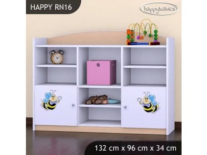 Regál Happy RN16 - usměvavá včelka (Barva bílá)