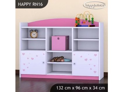 Regál Happy RN16 - zamilovaní králíčci (Barva bílá)