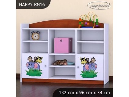 Regál Happy RN16 - ZOO (Barva bílá)