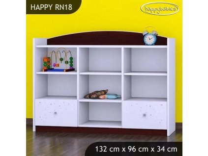 Regál Happy RN18 - princ na bílém koni (Barva bílá)
