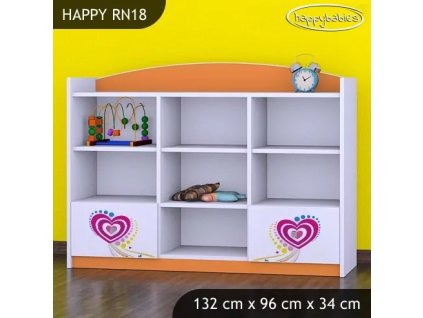 Regál Happy RN18 - pejsek a srdce (Barva bílá)