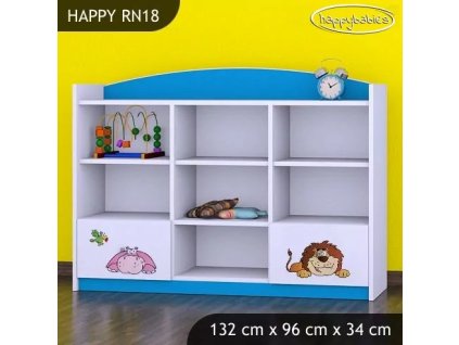 Regál Happy RN18 - safari (Barva bílá)