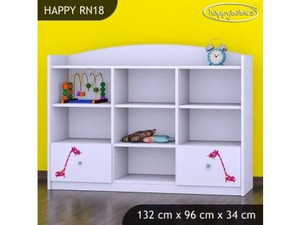 Regál Happy RN18 - žirafa (Barva bílá)