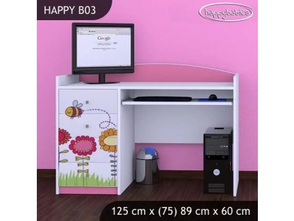 Psací stůl Happy B03 - včelka (Barva bílá)
