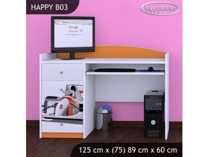 Psací stůl Happy B03 - formule (Barva bílá)
