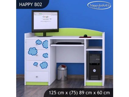 Psací stůl Happy B02 - letadlo (Barva bílá)