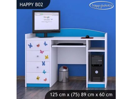 Psací stůl Happy B02 - sloník (Barva bílá)