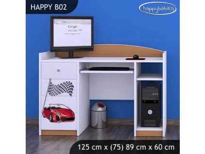 Psací stůl Happy B02 - závod (Barva bílá)