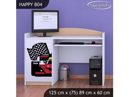 Psací stůl Happy B04 - ferrari (Barva bílá)