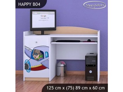 Psací stůl Happy B04 - letadlo (Barva bílá)