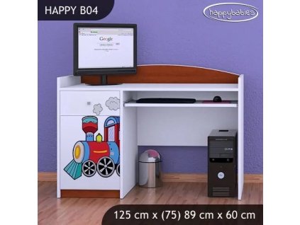 Psací stůl Happy B04 - super lokomotiva (Barva bílá)