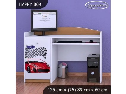 Psací stůl Happy B04 - závod (Barva bílá)