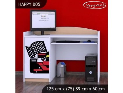 Psací stůl Happy B05 - ferrari (Barva bílá)