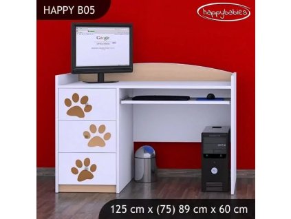 Psací stůl Happy B05 - pejsek (Barva bílá)