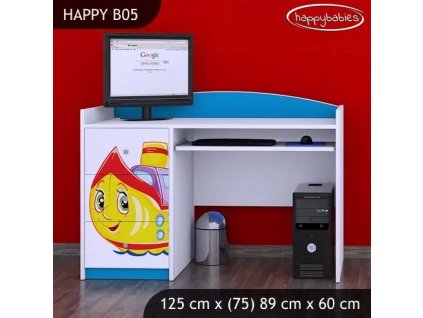 Psací stůl Happy B05 -  loď (Barva bílá)
