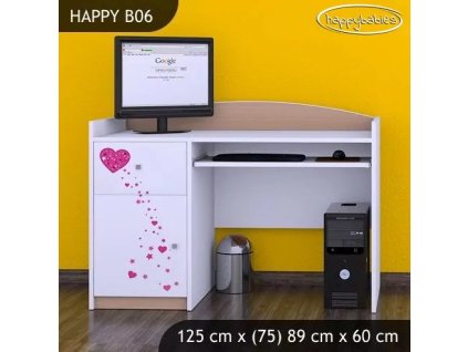 Psací stůl Happy B06 - čarodějka (Barva bílá)