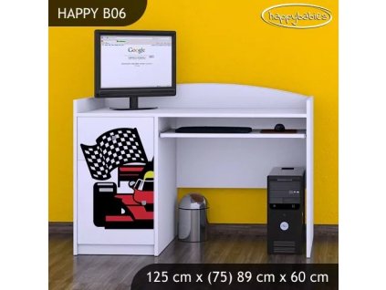 Psací stůl Happy B06 - ferrari (Barva bílá)