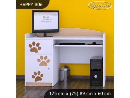 Psací stůl Happy B06 - pejsek (Barva bílá)
