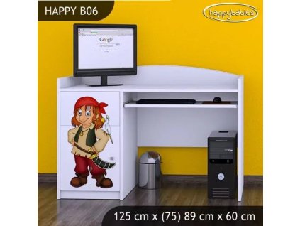 Psací stůl Happy B06 - pirát (Barva bílá)
