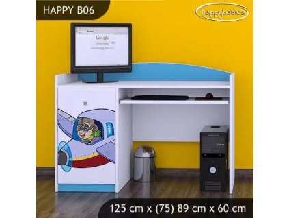 Psací stůl Happy B06 - letadlo (Barva bílá)