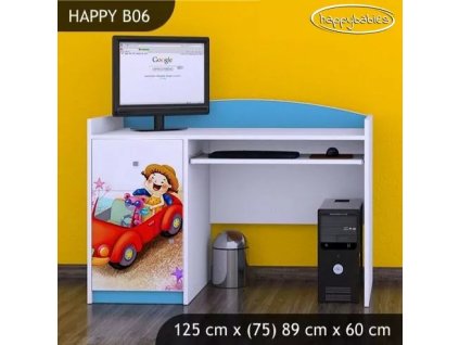 Psací stůl Happy B06 - zpívající auto (Barva bílá)