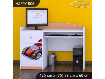 Psací stůl Happy B06 - super bolid (Barva bílá)