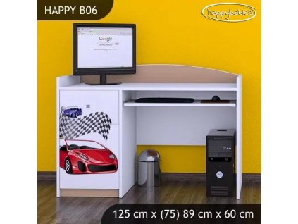 Psací stůl Happy B06 -závod (Barva bílá)