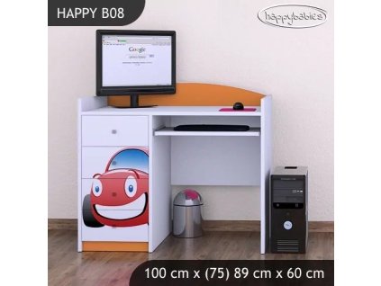Psací stůl Happy B08 - auto (Barva bílá)