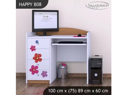 Psací stůl Happy B08 - delfín (Barva bílá)