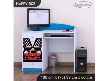 Psací stůl Happy B08 - ferrari (Barva bílá)