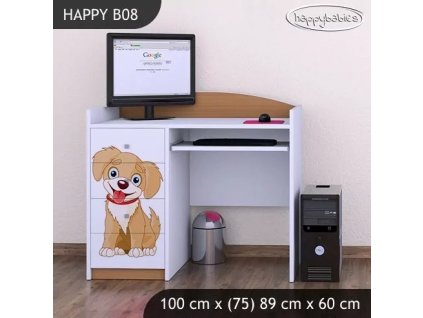 Psací stůl Happy B08 - pejsek (Barva bílá)