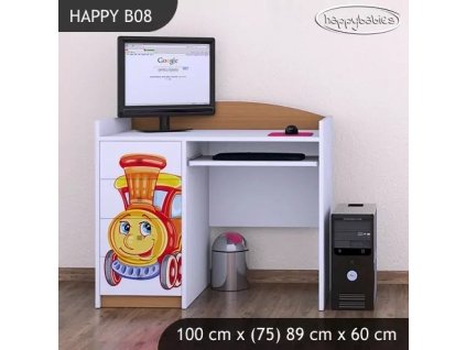 Psací stůl Happy B08 - lokomotiva (Barva bílá)