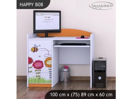 Psací stůl Happy B08 -  včelka (Barva bílá)