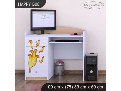 Psací stůl Happy B08 - drak (Barva bílá)