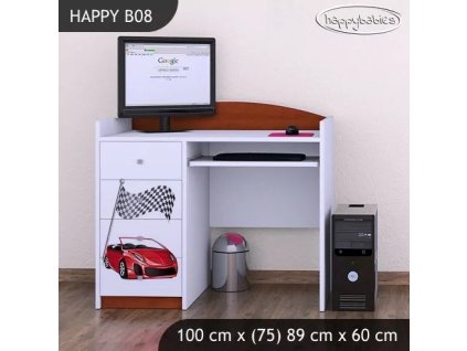Psací stůl Happy B08 - závod (Barva bílá)