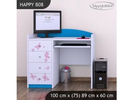 Psací stůl Happy B08 - zamilovaný medvídek (Barva bílá)