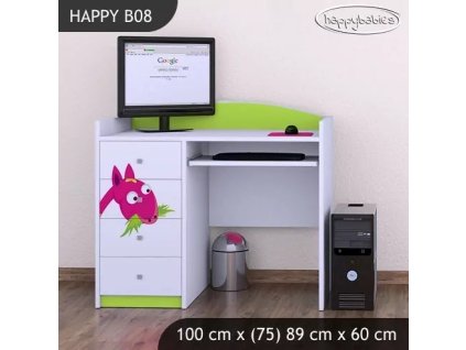Psací stůl Happy B08 - žirafa (Barva bílá)