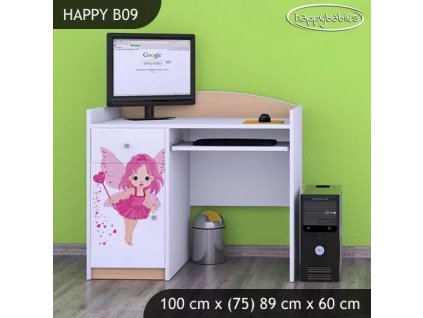 Psací stůl Happy B09 - čarodějka (Barva bílá)