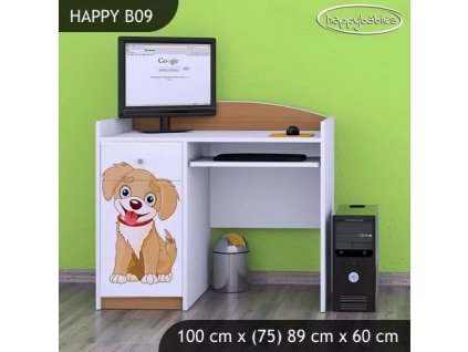 Psací stůl Happy B09 - pejsek (Barva bílá)