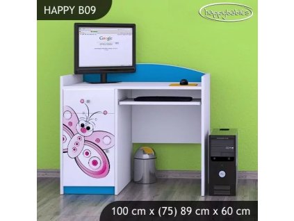 Psací stůl Happy B09 -  motýlek (Barva bílá)