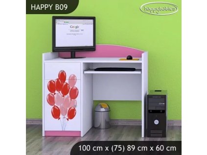 vyr 26968 biurko happy b09 rozowe auto z balonami 3