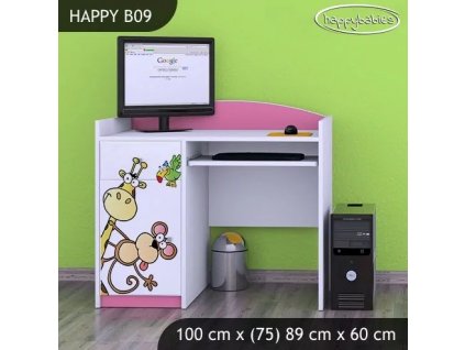 Psací stůl Happy B09 -  safari (Barva bílá)