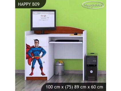 Psací stůl Happy B09 -  superman (Barva bílá)