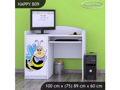 Psací stůl Happy B09 -  usměvavá včelka (Barva bílá)