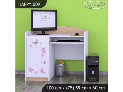 Psací stůl Happy B09 -  zamilovaný medvídek (Barva bílá)