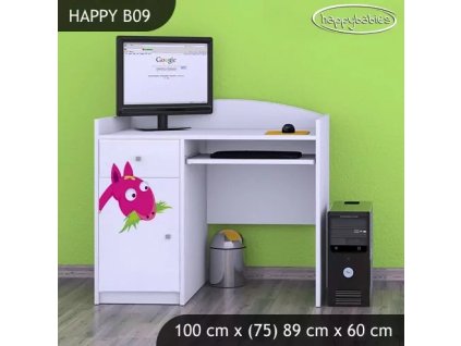 Psací stůl Happy B09 - žirafa (Barva bílá)